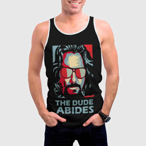 Мужская майка 3D The Dude Abides Лебовски, цвет 3D печать - фото 3