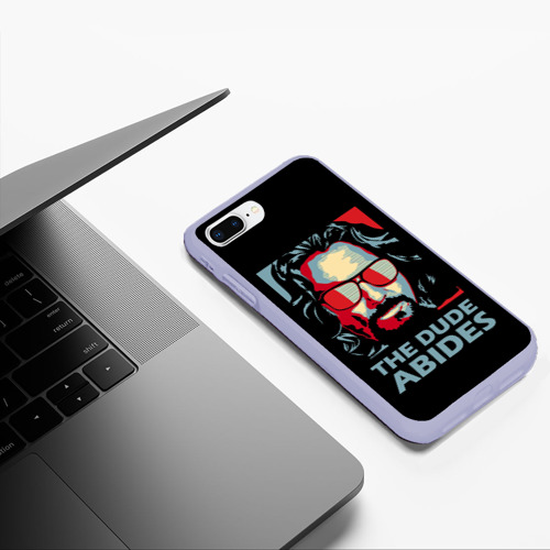 Чехол для iPhone 7Plus/8 Plus матовый The Dude Abides Лебовски, цвет светло-сиреневый - фото 5