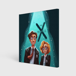 Холст квадратный Fox Mulder and Dana Scully