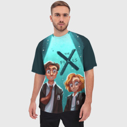 Мужская футболка oversize 3D Fox Mulder and Dana Scully - фото 2