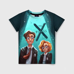 Детская футболка 3D Fox Mulder and Dana Scully