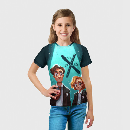 Детская футболка 3D Fox Mulder and Dana Scully, цвет 3D печать - фото 5