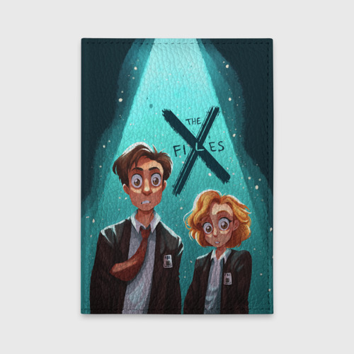 Обложка для автодокументов Fox Mulder and Dana Scully, цвет черный