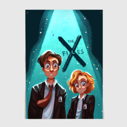 Постер Fox Mulder and Dana Scully