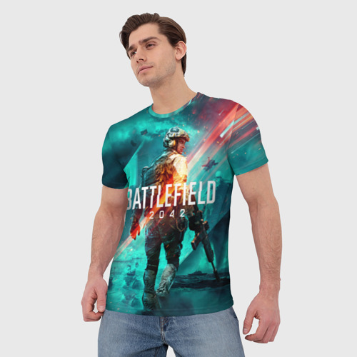 Мужская футболка 3D Баттлфилд 2042, цвет 3D печать - фото 3