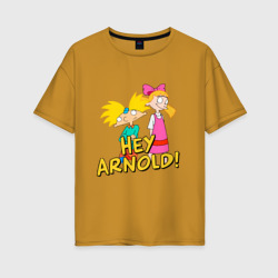 Женская футболка хлопок Oversize Эй Арнольд Hey Arnold