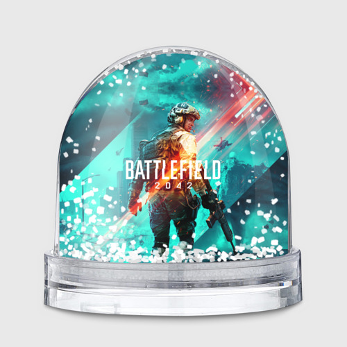 Игрушка Снежный шар с принтом Battlefield 2042, вид спереди №1