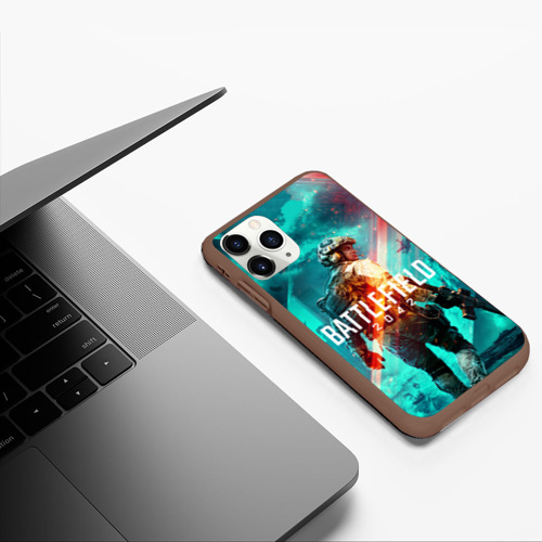 Чехол для iPhone 11 Pro матовый Battlefield 2042, цвет коричневый - фото 5