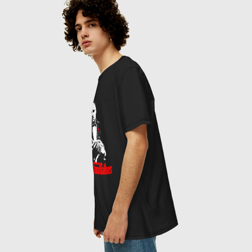 Мужская футболка хлопок Oversize Крестный отец Дон Карлеоне, цвет черный - фото 5