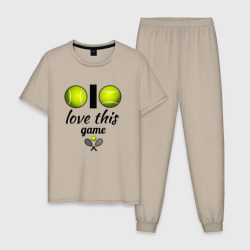 Мужская пижама хлопок Я люблю теннис