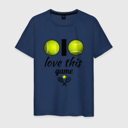 Мужская футболка хлопок Я люблю теннис