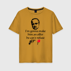 Женская футболка хлопок Oversize The Godfather, Дон Корлеоне