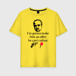 The Godfather, Дон Корлеоне – Женская футболка хлопок Oversize с принтом купить со скидкой в -16%