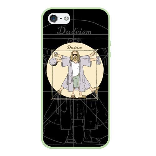 Чехол для iPhone 5/5S матовый Dudeism - Большой Лебовский, цвет салатовый