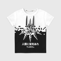 Детская футболка 3D YoRHa, Nier: Automata