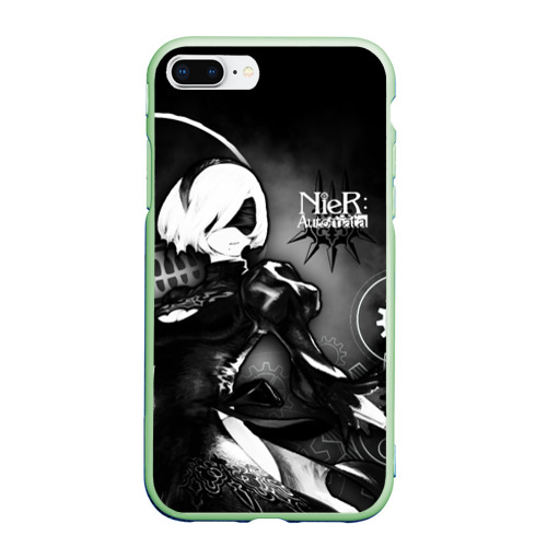 Чехол для iPhone 7Plus/8 Plus матовый 2B Nier: Automata, цвет салатовый