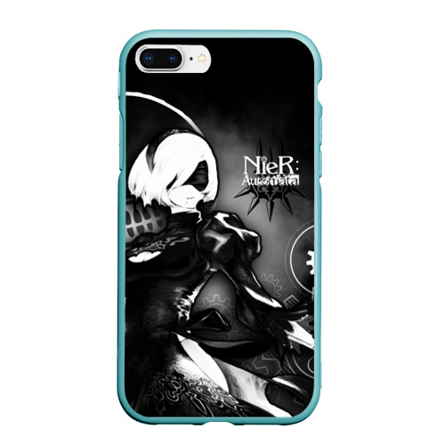 Чехол для iPhone 7Plus/8 Plus матовый 2B Nier: Automata, цвет мятный