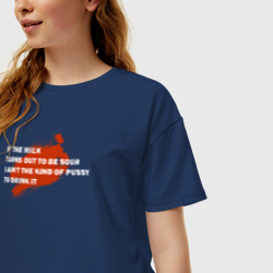 Женская футболка хлопок Oversize Карты, деньги, два ствола - фото 2