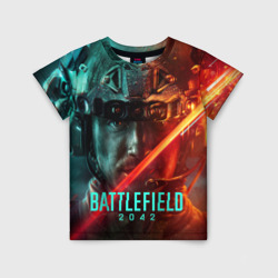 Детская футболка 3D Battlefield 2042 Soldier face