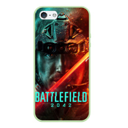 Чехол для iPhone 5/5S матовый Battlefield 2042 Soldier face