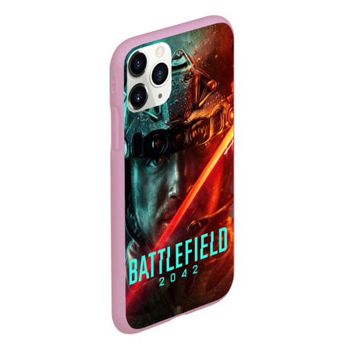 Чехол для iPhone 11 Pro Max матовый Battlefield 2042 Soldier face, цвет розовый - фото 3