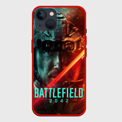 Чехол для iPhone 14 Battlefield 2042 Soldier face