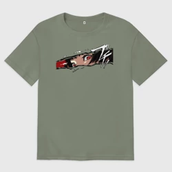 Женская футболка хлопок Oversize Макото