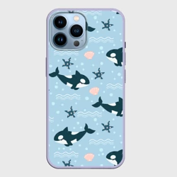 Чехол для iPhone 14 Pro Max Косатки киты