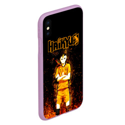 Чехол для iPhone XS Max матовый Волейбол!! Нишиноя в огне - фото 2