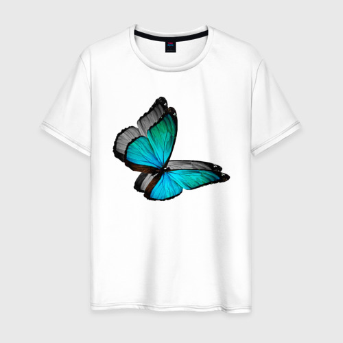 Мужская футболка хлопок Бабочка, цвет белый