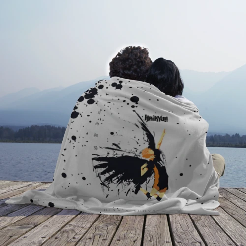 Плед 3D с принтом Шоё Хината с крыльями Haikyuu!!, вид сбоку #3