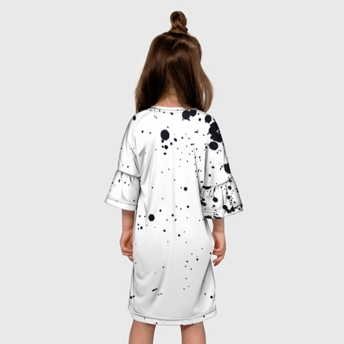Детское платье 3D с принтом Шоё Хината с крыльями Haikyuu!!, вид сзади #2