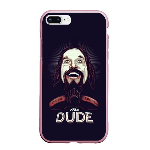 Чехол для iPhone 7Plus/8 Plus матовый Большой Лебовский The Dude, цвет розовый