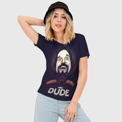 Женская футболка 3D Slim Большой Лебовский The Dude - фото 2