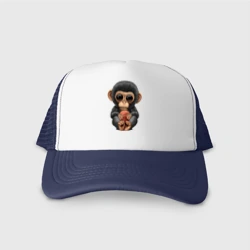 Кепка тракер с сеткой Шимпанзе