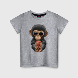 Шимпанзе – Детская футболка хлопок с принтом купить со скидкой в -20%