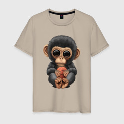 Мужская футболка хлопок Шимпанзе