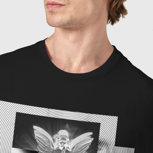 Мужская футболка хлопок Ангел | Angel, цвет черный - фото 6