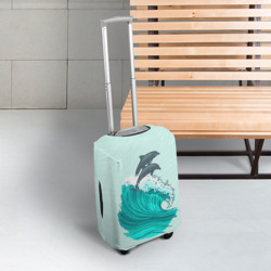 Чехол для чемодана 3D Два дельфина - фото 2
