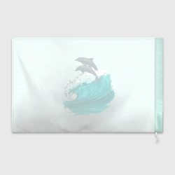 Флаг 3D Два дельфина - фото 2