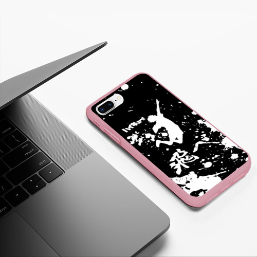 Чехол для iPhone 7Plus/8 Plus матовый с принтом Fly High Haikyu!! черно - белый, фото #5