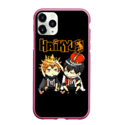 Чехол для iPhone 11 Pro Max матовый Тобио Кагеяма и Шоё Хината Haikyu!!