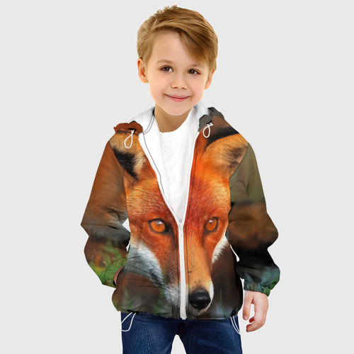 Детская куртка 3D Лисица охотница, цвет белый - фото 3