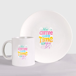 Набор: тарелка + кружка COFFE TIME