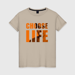 Женская футболка хлопок Выбери Жизнь