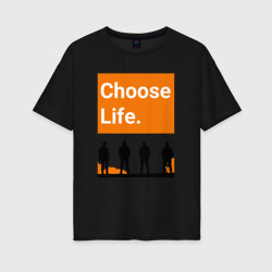 Женская футболка хлопок Oversize Choose Life