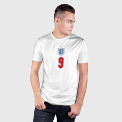 Футболка с принтом Кейн форма Англия 2021-2022 для женщины, вид на модели спереди №2. Цвет основы: белый