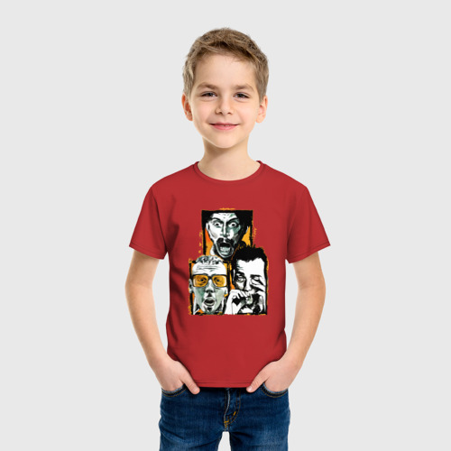 Детская футболка хлопок с принтом Trainspotting, фото на моделе #1