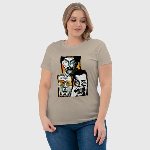 Женская футболка хлопок Trainspotting, цвет миндальный - фото 6