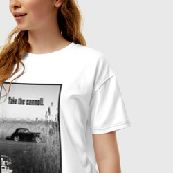 Женская футболка хлопок Oversize Дон Вито Корлеоне - фото 2